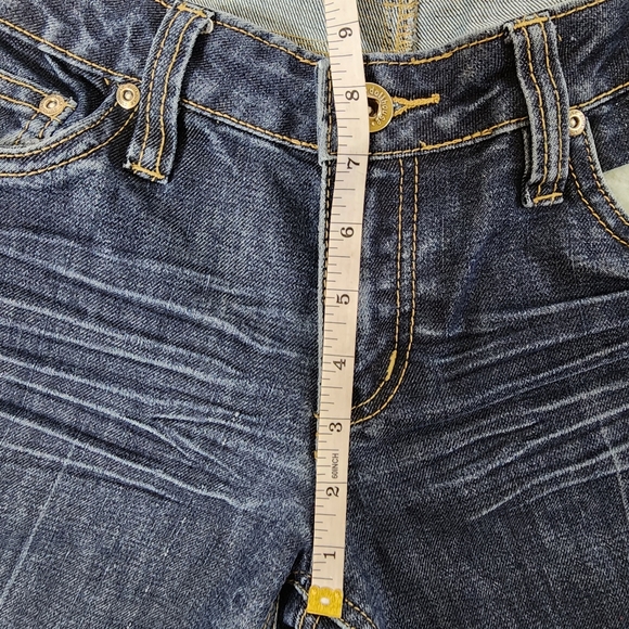 Dollhouse jeans size 9 blue denim waist 32 skinny - Picture 5 of 16